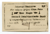 German East Africa 1 Rupie 1917 
P# 22b; AUNC+