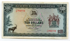 Rhodesia 10 Dollars 1975 
P# 33g