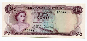 Bahamas 50 Cents 1965 (ND)
P# 17a; AUNC