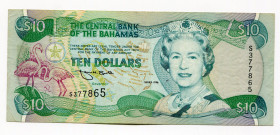 Bahamas 10 Dollars 1996 
P# 59a; XF+, Crispy