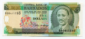 Barbados 5 Dollars 1995 (ND)
P# 47; XF+