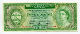 Belize 1 Dollar 1976 
P# 33c