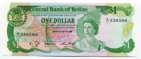 Belize 1 Dollar 1986 
P# 46b; UNC