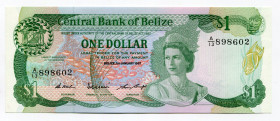 Belize 1 Dollar 1987 
P# 46c; UNC