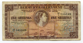 Bermuda 5 Shillings 1957 Radar Notes
P# 18b; # U/1 845548