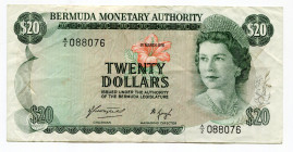 Bermuda 20 Dollars 1976 
P# 31b