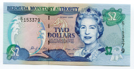 Bermuda 2 Dollars 2000 
P# 50a; UNC