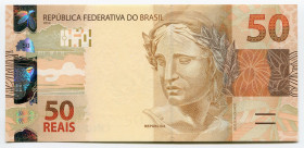 Brazil 50 Reais 2010 
P# 256a; № AA 000080287; Serie AA; First Sign; UNC; "Jaguar"
