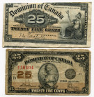 Canada 2 x 25 Cents 1900 & 1923
P# 9; 10