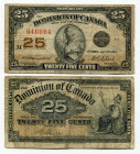 Canada 2 x 25 Cents 1900 - 1949
P# 9b; 11c