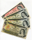 Canada 3 x 1 Dollar & 2 Dollars 1973 - 1975
P# 76d; 85