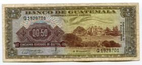 Guatemala 1/2 Quetzal 1969 
P# 51f; # Q1928701