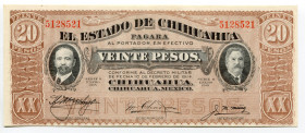 Mexico 20 Pesos 1915 
P# S537b; UNC