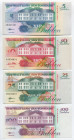 Suriname 5 - 10 - 25 - 100 Gulden 1996 - 1998
P# 136-139; UNC; Set 4 Pcs