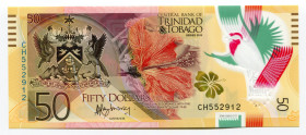 Trinidad & Tobago 50 Dollars 2015 
P# 59; Polymer plastic; # CH552912; UNC