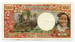 New Caledonia 1000 Francs 1971 (ND)
P# 64a