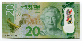 New Zealand 20 Dollars 2016 
P# 193; UNC