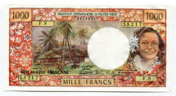 Tahiti 1000 Francs 1985 (ND)
P# 27d; UNC