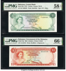 Bahamas Bahamas Government 3; 1 Dollars 1965; 1974 Pick 19a; 35b Two Examples PMG Gem Uncirculated 66 EPQ; Choice About Unc 58 EPQ. 

HID09801242017

...