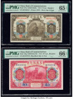 China Bank of Communications, Shanghai 5; 10 Yuan 10.1.1914 Pick 117n; 118q Two Examples PMG Gem Uncirculated 65 EPQ; Gem Uncirculated 66 EPQ. 

HID09...