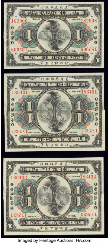 China International Banking Corporation Group Lot of 9 Cut Cancelled Uncirculate...