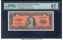 Cuba Banco Nacional de Cuba 100 Pesos 1959 Pick 93a PMG Superb Gem Unc 67 EPQ. 

HID09801242017

© 2020 Heritage Auctions | All Rights Reserved