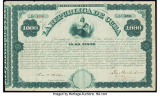 Cuba Interest Bearing Certificate 1000 Pesos 1.6.1869 Pick UNL Two Examples Very Fine. Pinholes and edge splits present on both examples.

HID09801242...