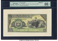 El Salvador Banco Salvadoreno 5 Pesos ND (189x-1916) Pick S203fp Front Proof PMG Gem Uncirculated 66 EPQ. 

HID09801242017

© 2020 Heritage Auctions |...