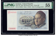 Germany Federal Republic Bank Deutscher Lander 100 Deutsche Mark 9.12.1948 Pick 15a PMG About Uncirculated 55. 

HID09801242017

© 2020 Heritage Aucti...