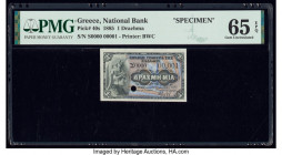 Greece National Bank of Greece 1 Drachma 1885 Pick 40s Specimen PMG Gem Uncirculated 65 EPQ. One POC is visible on this example.

HID09801242017

© 20...