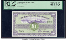 Guernsey States of Guernsey 1 Pound 1.6.1963 Pick 43b PCGS Superb Gem New 68PPQ. 

HID09801242017

© 2020 Heritage Auctions | All Rights Reserved