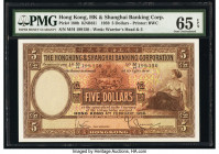 Hong Kong Hongkong & Shanghai Banking Corp. 5 Dollars 4.2.1959 Pick 180b KNB61i PMG Gem Uncirculated 65 EPQ. 

HID09801242017

© 2020 Heritage Auction...