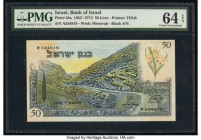 Israel Bank of Israel 50 Lirot 1955 / 5715 Pick 28a PMG Choice Uncirculated 64 EPQ. 

HID09801242017

© 2020 Heritage Auctions | All Rights Reserved