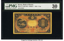Korea Bank of Korea 1 Yen 1910 Pick 13 PMG Very Fine 30. Minor repairs are noted on this example.

HID09801242017

© 2020 Heritage Auctions | All Righ...