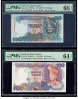 Malaysia Bank Negara 50; 100 Ringgit ND (1991-92); ND (1989) Pick 31A; 32 Two Examples PMG Gem Uncirculated 66 EPQ; Choice Uncirculated 64 EPQ. 

HID0...