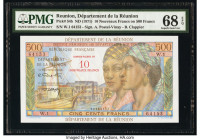 Reunion Departement de la Reunion 10 Nouveaux Francs on 500 Francs ND (1971) Pick 54b PMG Superb Gem Unc 68 EPQ. 

HID09801242017

© 2020 Heritage Auc...