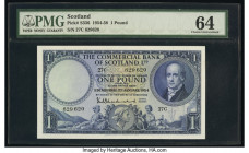 Scotland Commercial Bank of Scotland Ltd. 1 Pound 2.1.1954 Pick S336 PMG Choice Uncirculated 64. 

HID09801242017

© 2020 Heritage Auctions | All Righ...