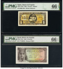 Spain Banco de Espana 1; 5 Pesetas 4.9.1940; 13.2.1943 Pick 122a; 127a Two Examples PMG Gem Uncirculated 66 EPQ (2). 

HID09801242017

© 2020 Heritage...