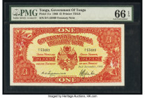 Tonga Government of Tonga 1 Pound 2.12.1966 Pick 11e PMG Gem Uncirculated 66 EPQ. 

HID09801242017

© 2020 Heritage Auctions | All Rights Reserved