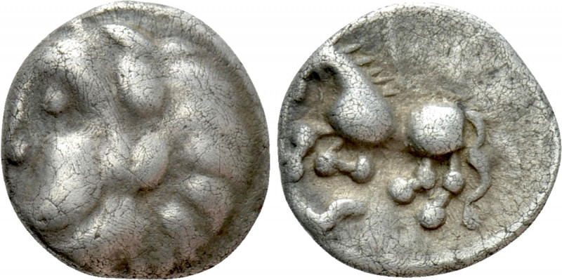CENTRAL EUROPE. Vindelici. Quinarius (1st century BC). "Manching" type. 

Obv:...