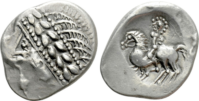 CENTRAL EUROPE. Noricum. Tetradrachm (2nd century BC). 

Obv: Stylized laureat...