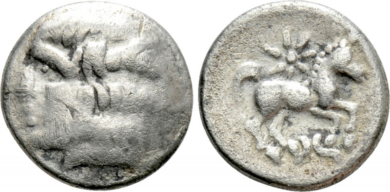 CENTRAL EUROPE. Boii. Hemidrachm (2nd-1st centuries BC). 

Obv: Head left.
Re...