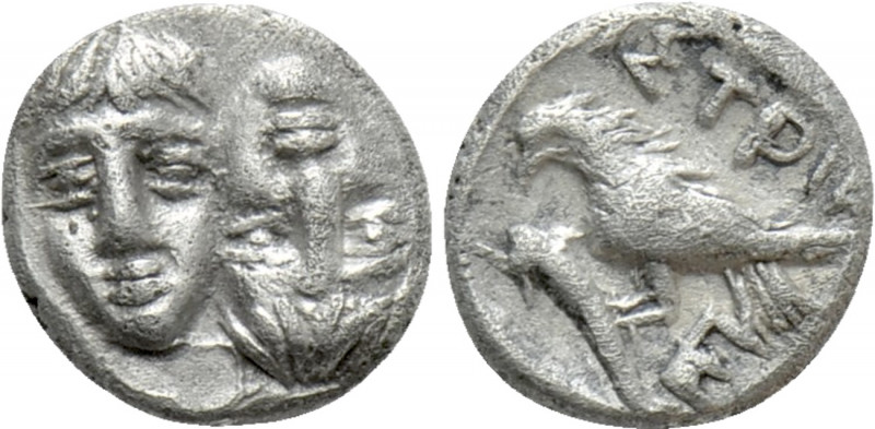MOESIA. Istros. Hemiobol (Late 5th-4th centuries BC). 

Obv: Facing male heads...