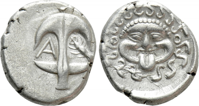 THRACE. Apollonia Pontika. Drachm (Late 5th-4th centuries BC). 

Obv: Upright ...