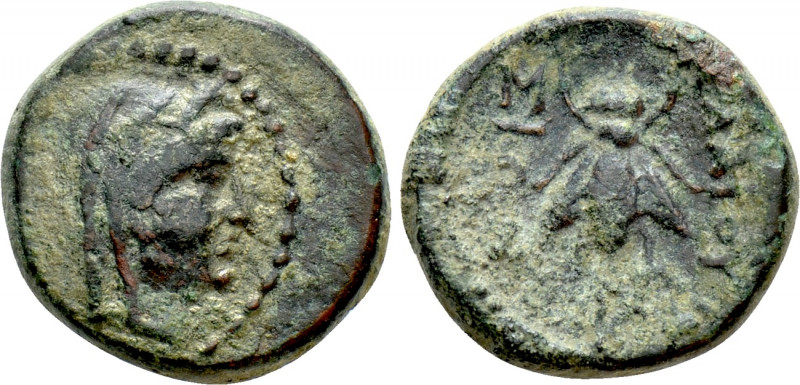 THRACE. Elaios. Ae (Circa 330-280 BC).

Obv: Veiled head of Demeter right.
Re...