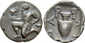 THRACE. Thasos. Trihemiobol (Circa 412-404 BC)