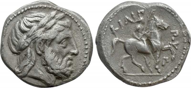 KINGS OF MACEDON. Philip II (359-336 BC). Tetradrachm. Amphipolis. 

Obv: Laur...
