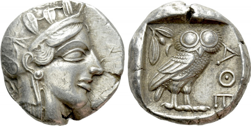ATTICA. Athens. Tetradrachm (Circa 454-404 BC). 

Obv: Helmeted head of Athena...
