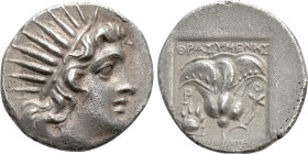 CARIA. Rhodes. Drachm (Circa 150-125 BC). Thrasymenes, magistrate