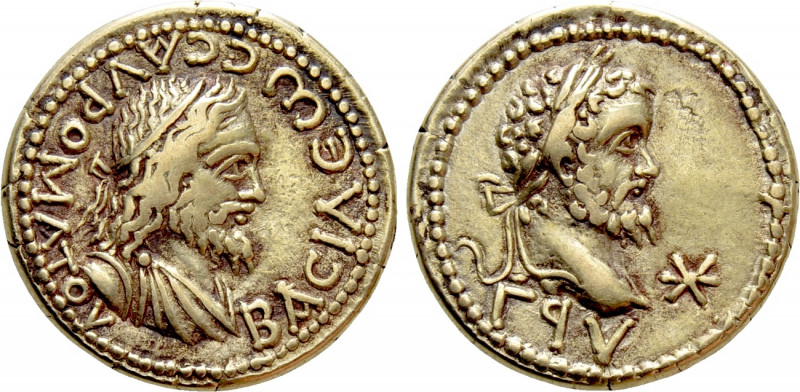 KINGS OF BOSPOROS. Sauromates II with Septimius Severus (174/5-210/1). EL Stater...